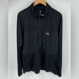 Mountain Hardware men’s thematic fleece lined full zip black jacket size 2XL
